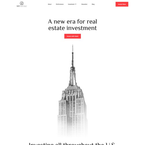 Website design for Saint Investment