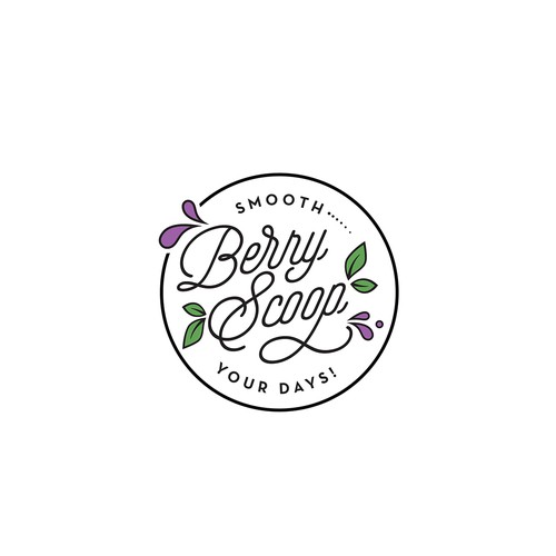 Playful and modern logo for smoothies bowl