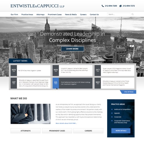 Entwistle Law Website Design