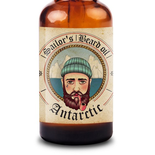 Labels design for Sailor's Beard Oil