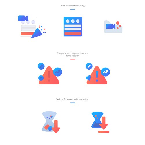 Fun illustrations for product onboarding experience