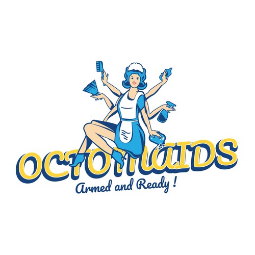 Logo concept for "Octomaids"