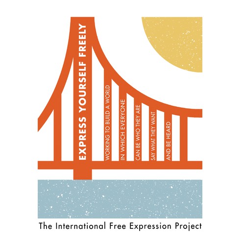 T-shirt design for free-expression nonprofit collection