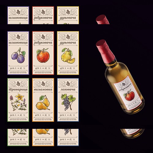 Fruit Brandy Labels