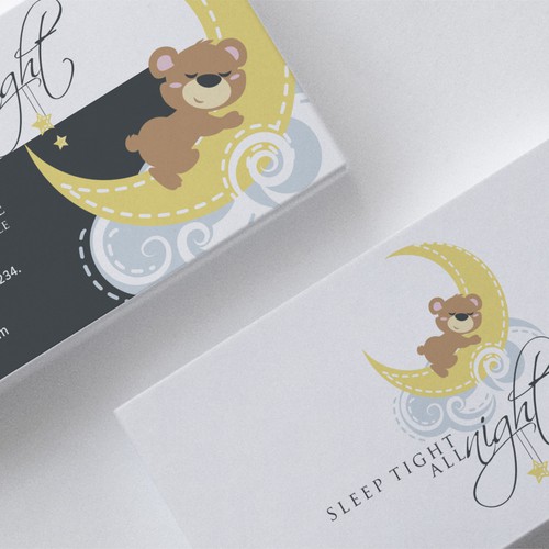 Business card design that speaks to sleep deprived parents