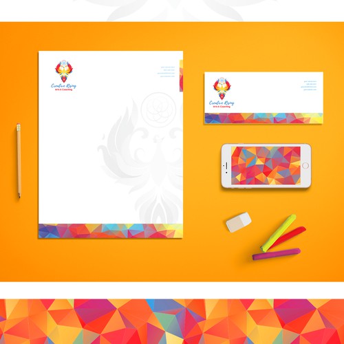 Brand identity design for Creative Rising