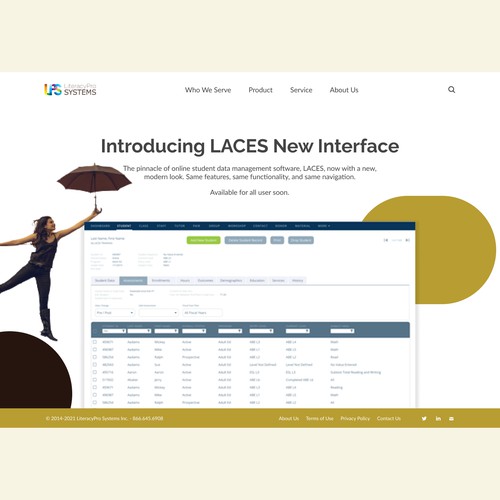 Landing Page for LPS's Software Launch