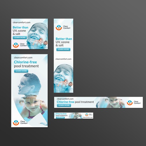 Banner design for Chlorine-free pool treatment