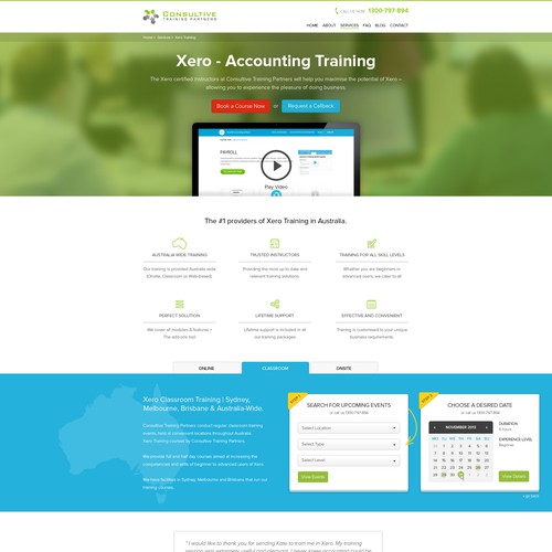 Create Landing Page for Computer Training Company
