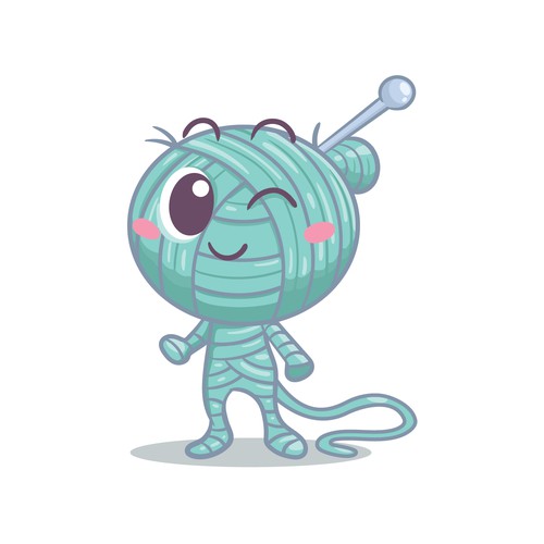 Fun Thread Yarn Ball Mascot design