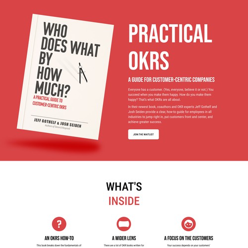 Who does what by how much book landing page