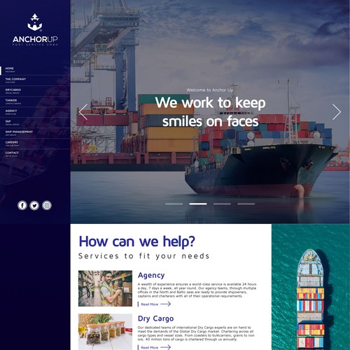 Website Design for Shipping Company