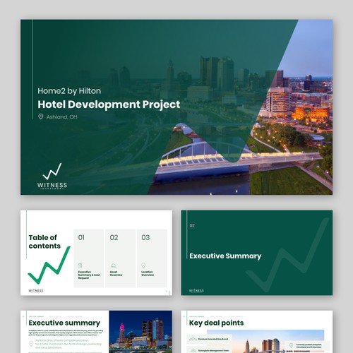 A clean and modern presentation for a real estate development company