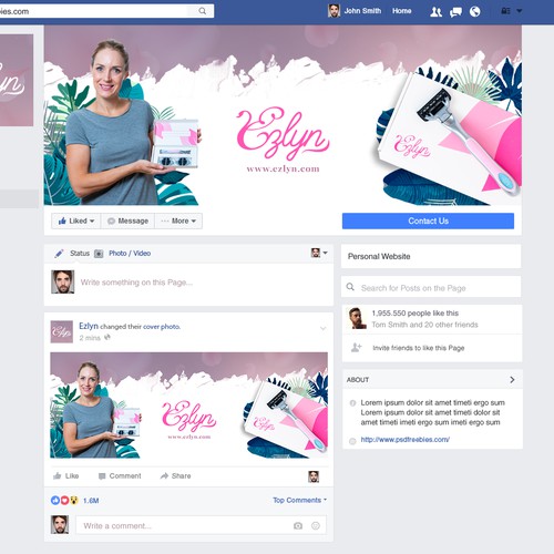 Facebook banner for women shaving subscription box