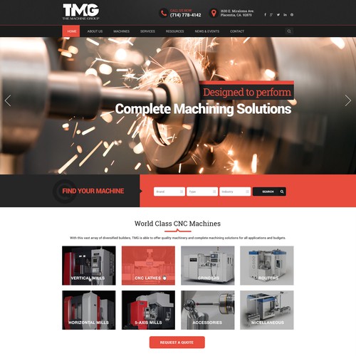 Webdesign for machine dealer