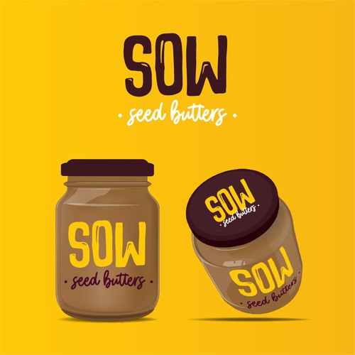 Bold logo for SOW seed butters