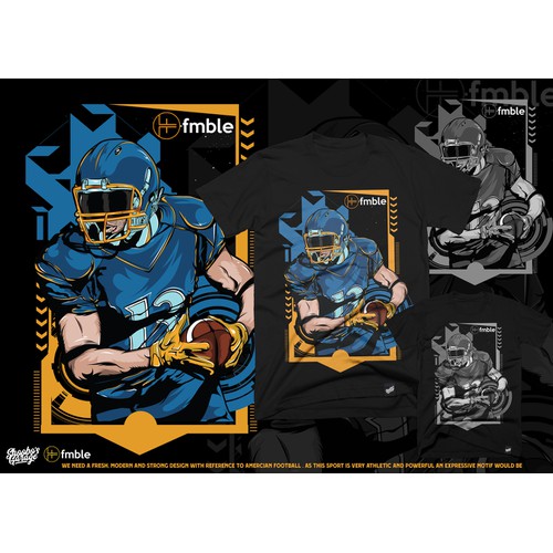 American Football Player Artwork