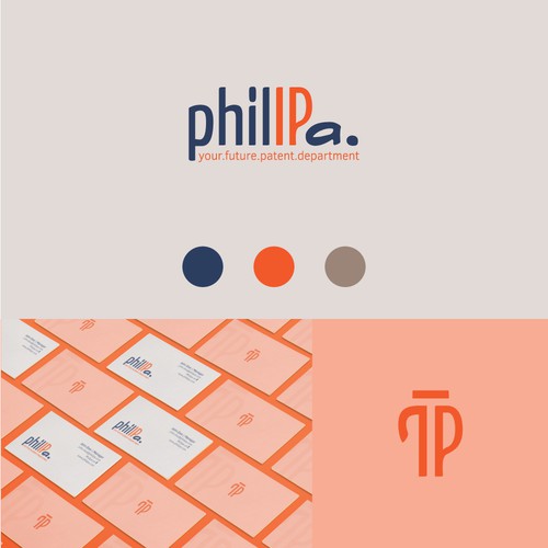 Logo concept for a patent law firm start-up