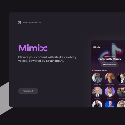 Mimix - Celebrity voice-over AI App