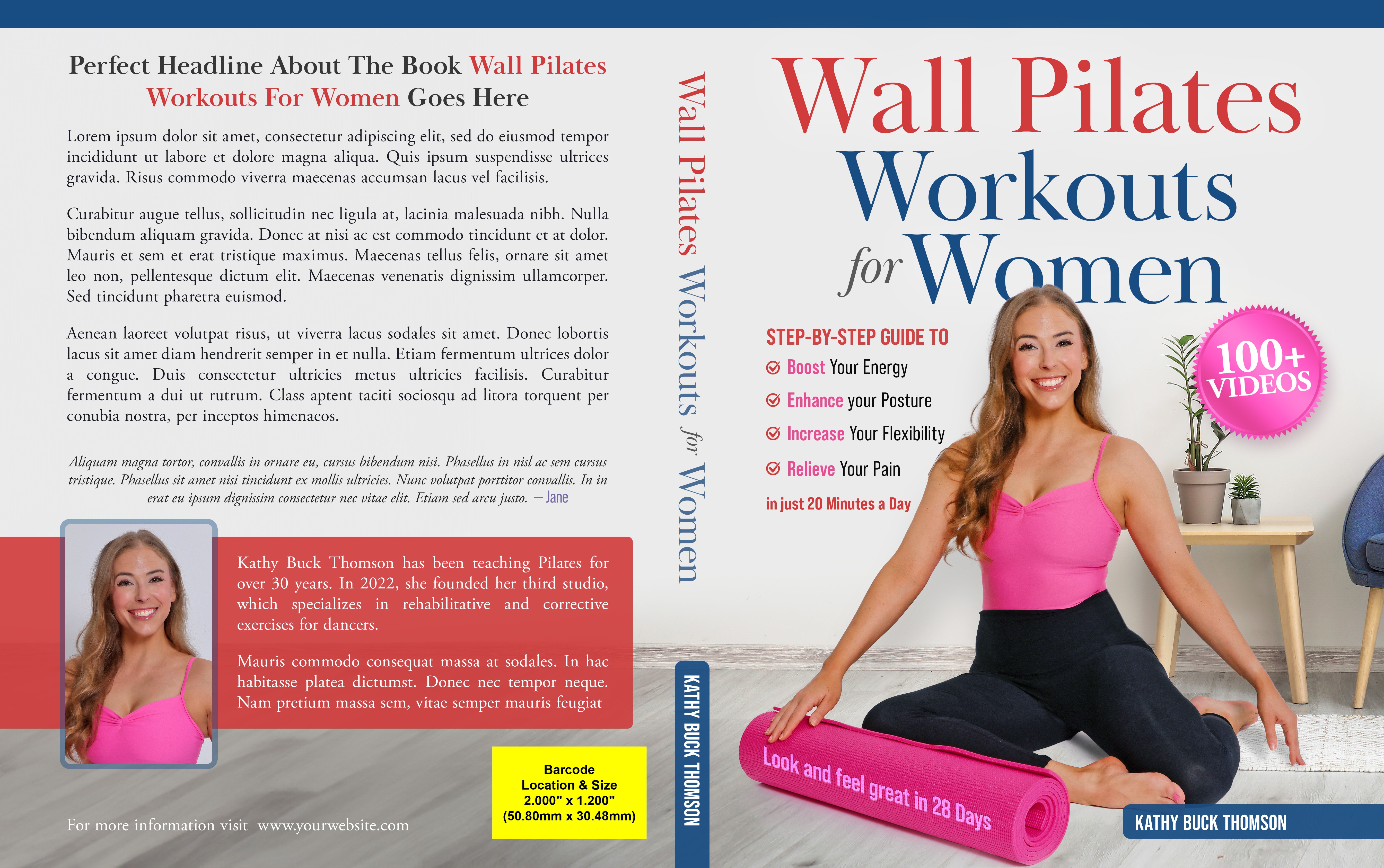 Book Cover for Wall Pilates Exercise Workbook