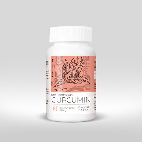 Curcumin Food Supplement Label