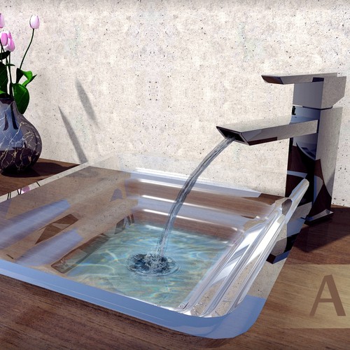 3D rendering - Faucet in lifestyle shot