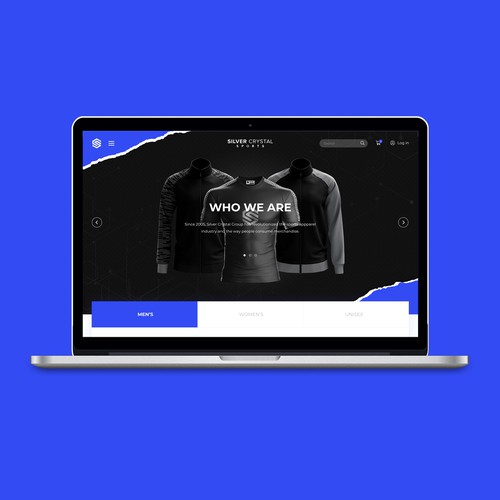 Silver Crystal Sport Design Website Concept