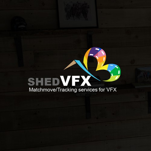 a logo for a Movie VFX startup based in a Garden Shed