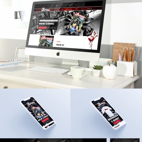 Bold design for a vampire comics site