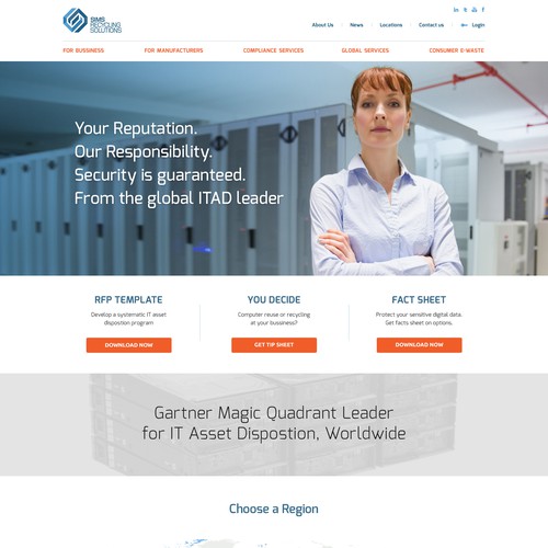Website for recycling company