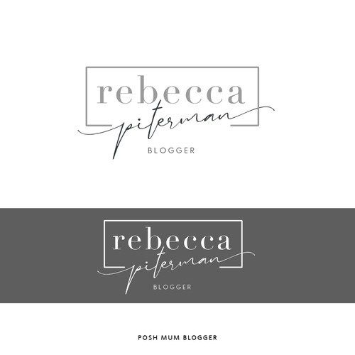 Modern signature logo for a posh mum blogger