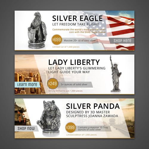 Runner-Up entry – banners for collectibles homepage