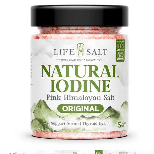 Natural Iodine Label design