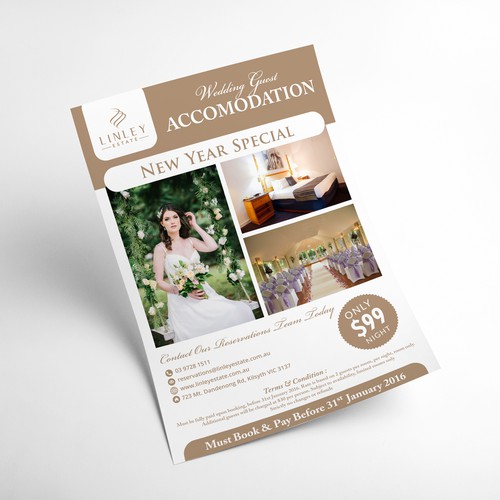 Flyer Design for Wedding Guest Accomodation