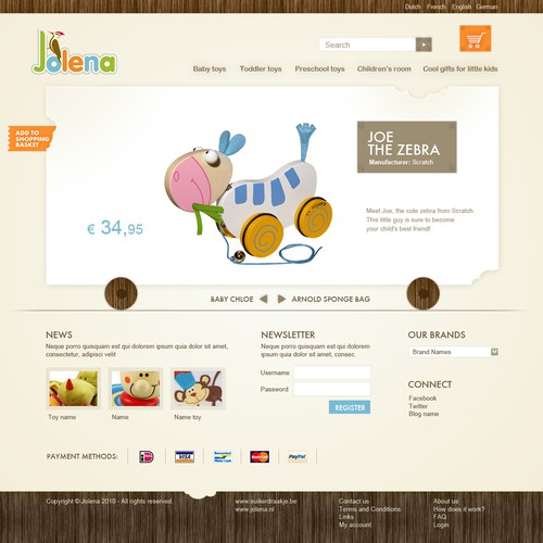 Toy webshop needs a redesign