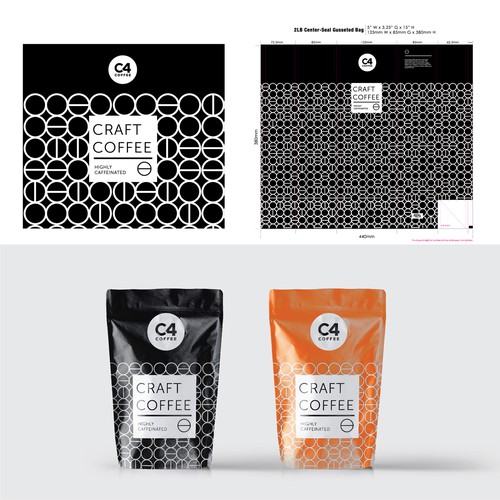 Packaging design for coffee bag