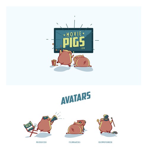 Brand Identity for Movie Pigs