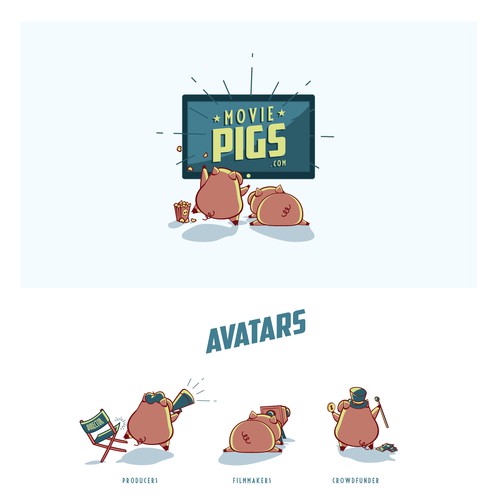 Brand Identity for Movie Pigs