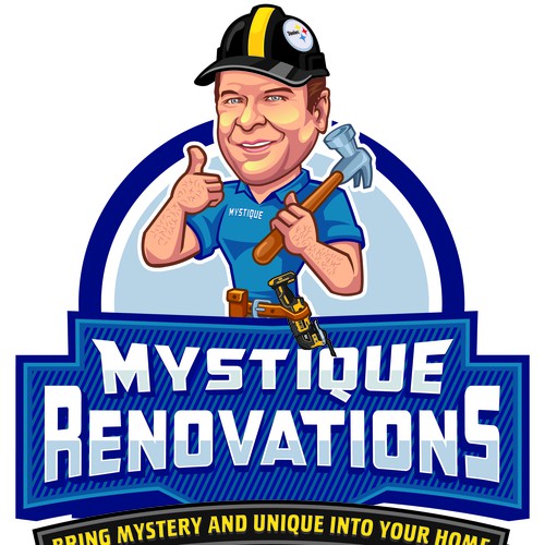 Mystique Renovations Logo and Mascot