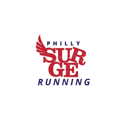 Logo concept for Philly Surge Running