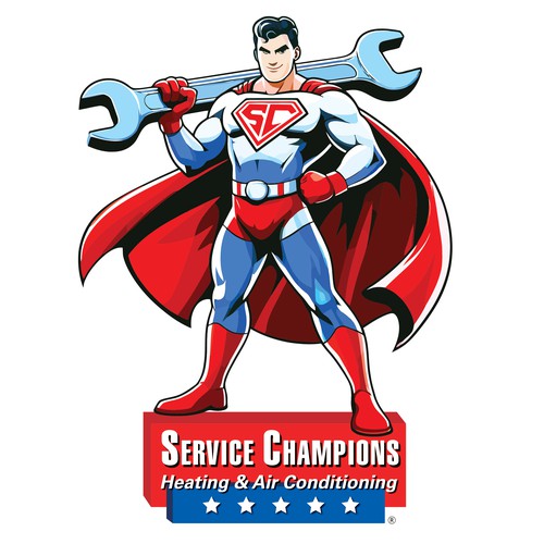 Super Hero Mascot For HVAC Company