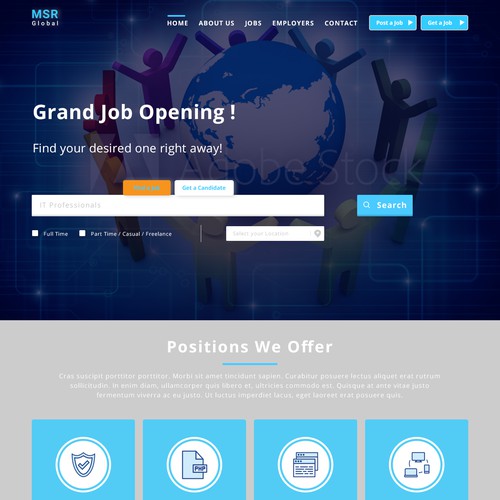 IT Staffing Home page Design