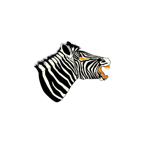 logo desain for NFL-style Zebra head