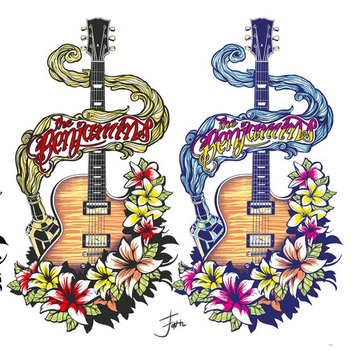 Guitar, Beer, Lillies