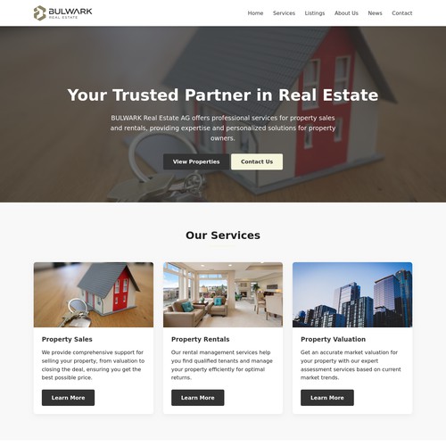 Webdesign for Real Estate Company