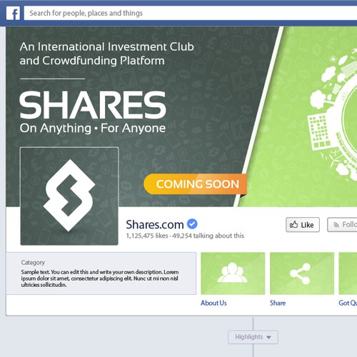 Shares.com; Social Media Design