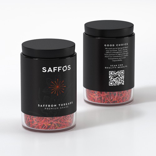 Saffos saffron threads label