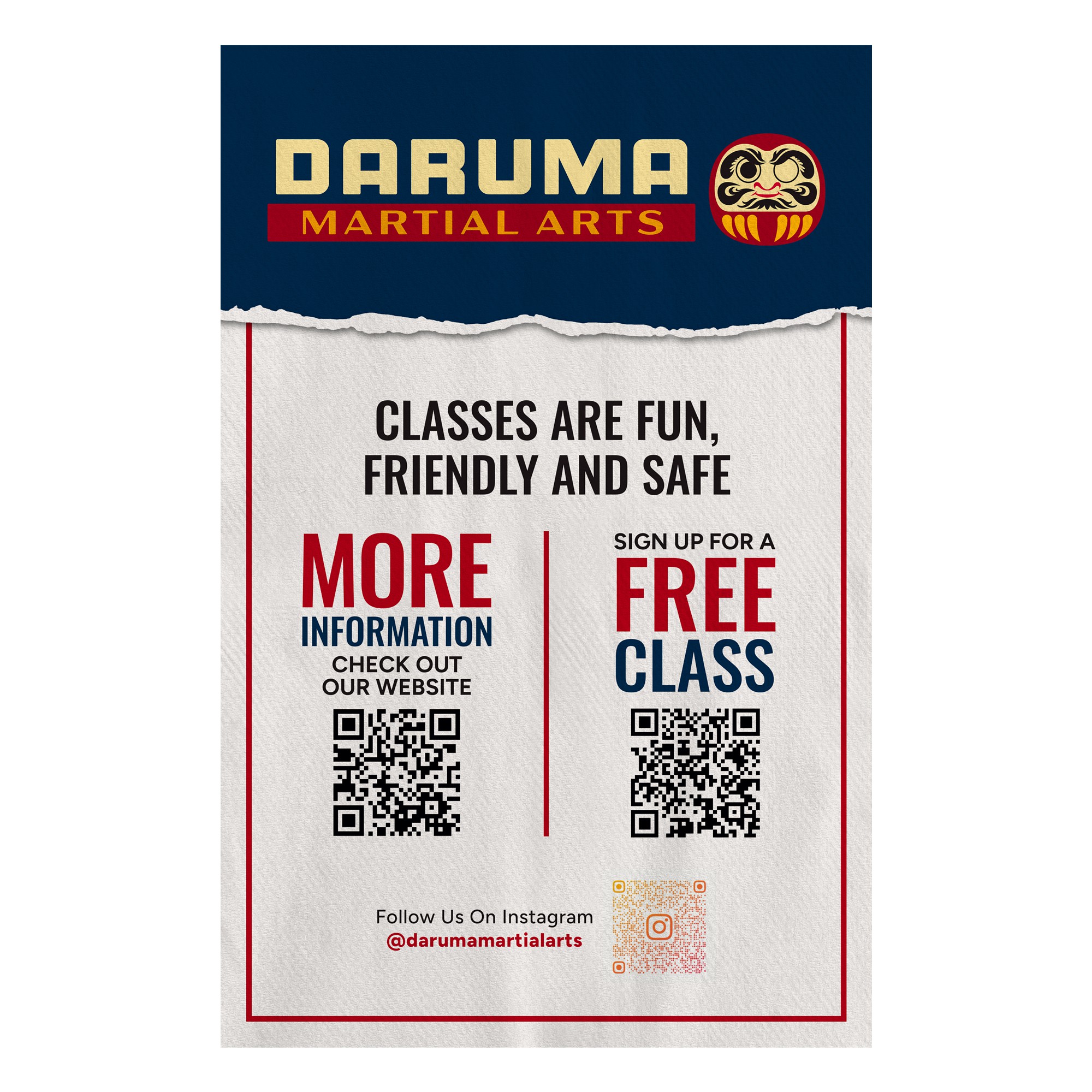 Website and Instagram and trial class poster 