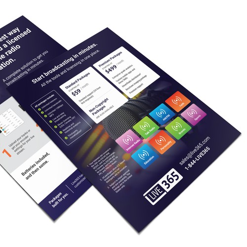 Flyer for Live365