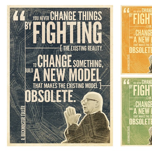 Retro-Inspired Quote Poster Design with Bold Typography